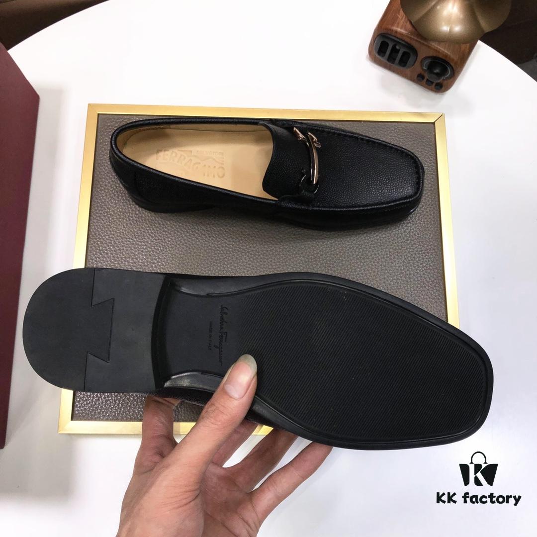 6930ebac6e68136f4d9b32a9 Ferragamo Latest Design Original Imported Top-Grade Calfskin Leather Shoes with Water-Dyed Leather Lining and Authentic Luxury Metal Buckle