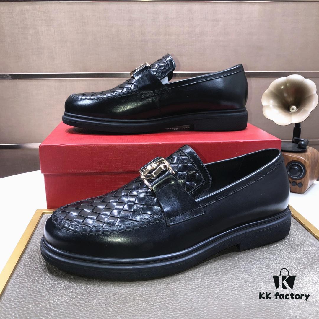 6930ebb86e68136f4d9b32bf Ferragamo Men's Classic Dress Leather Shoes - Premium Imported Cowhide, Top-Quality Rubber Sole