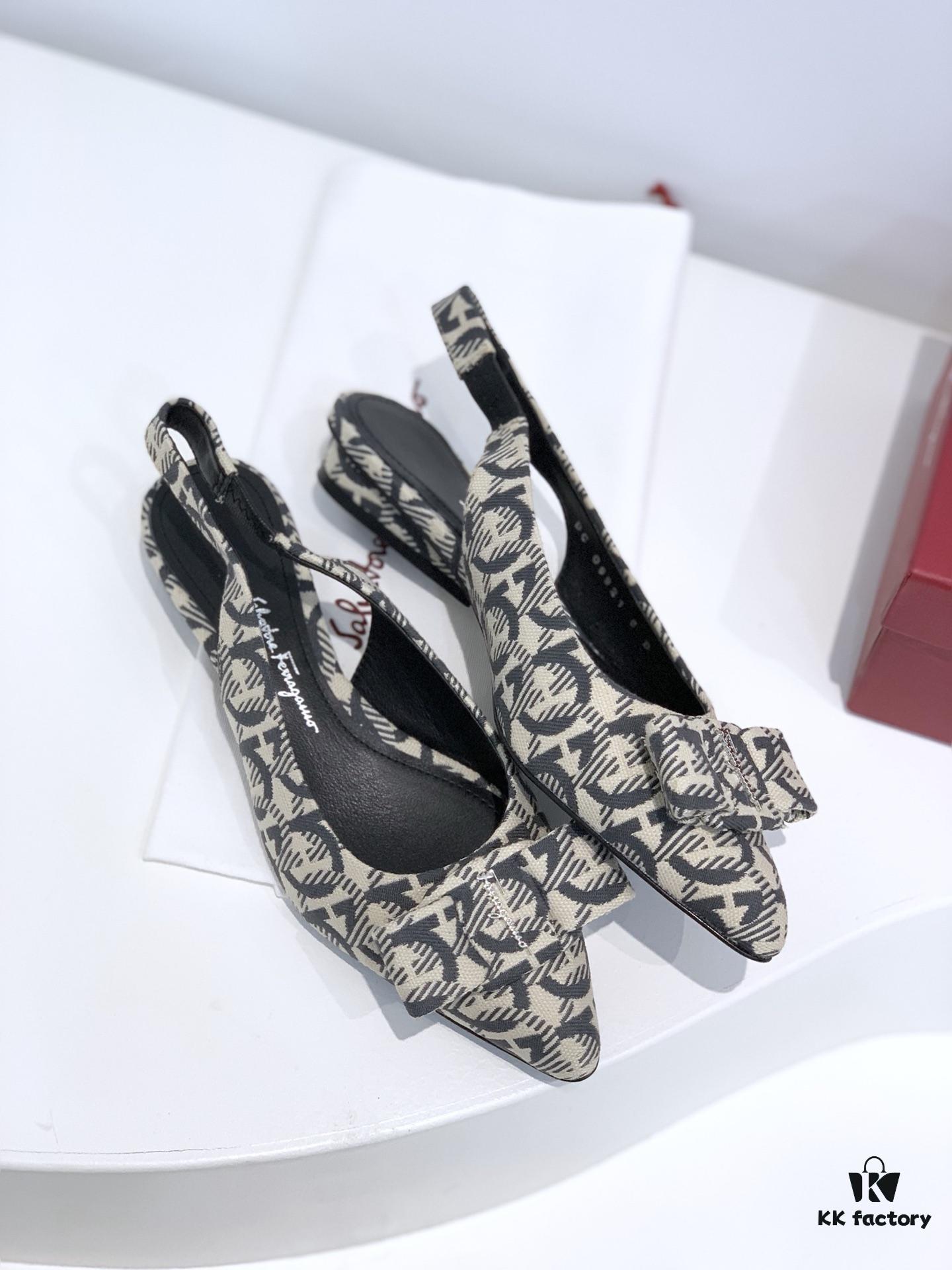 6930ebc06e68136f4d9b32cb Salvatore Ferragamo Viva Series Open-Back Chunky Heel Sandals 2021 New Arrival - Premium Soft Lambskin Leather Women's Sandals