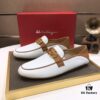 6930ebc16e68136f4d9b32cd Ferragamo Latest Model Genuine Imported Top-Grade Cowhide Handwoven Loafers with Premium Calfskin Lining and Original Luxury Metal Buckle
