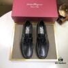 6930ebcc6e68136f4d9b32de Ferragamo Latest Collection Genuine Imported Calfskin Leather Shoes with Dyed Lamb Skin Lining and Original Luxury Metal Buckle