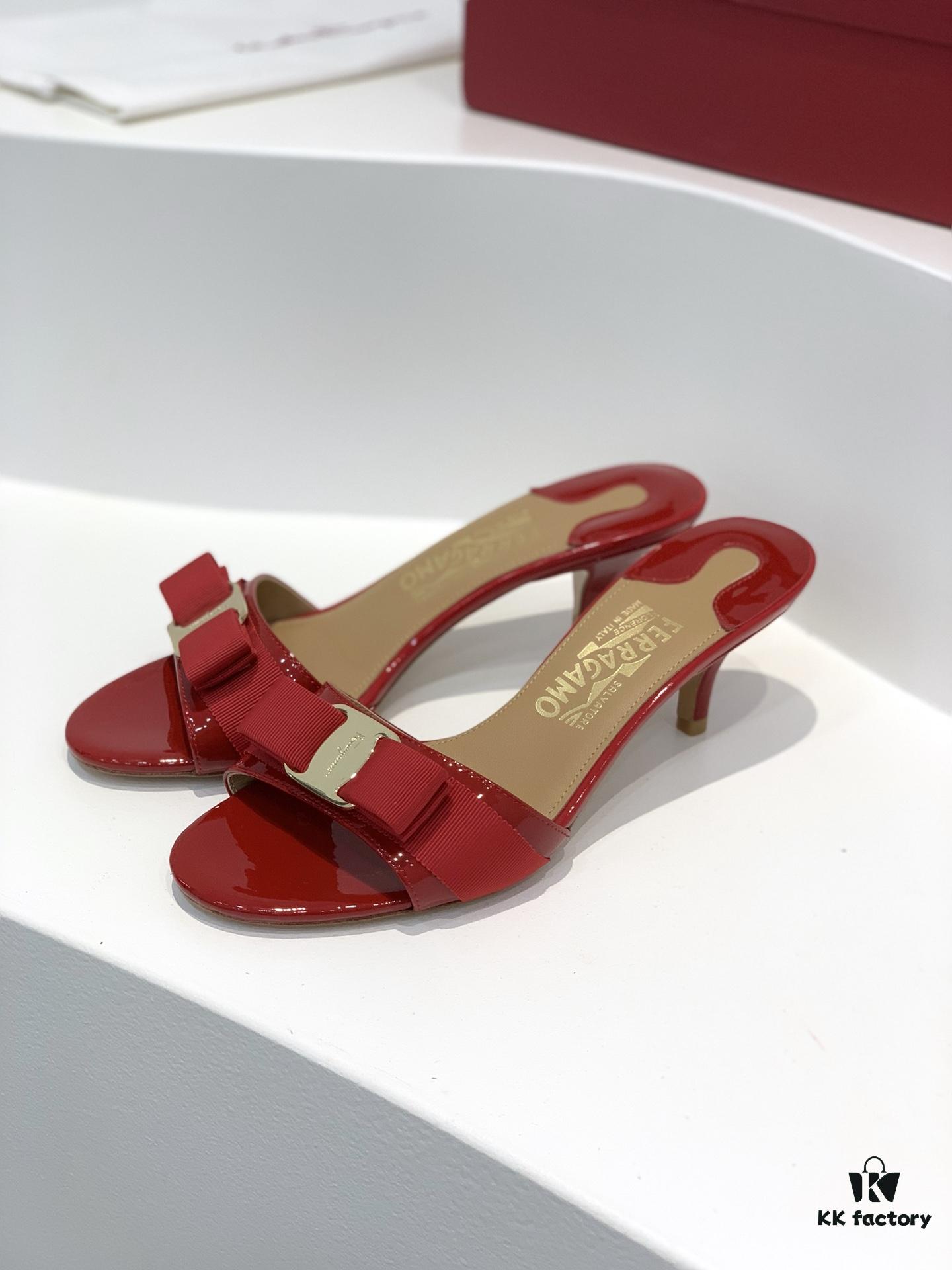 6930ebeb6e68136f4d9b3311 Salvatore Ferragamo Classic Thin-Heel Sandals, Elegant High-Heeled Slides, Timeless and Versatile Design, Must-Have for Spring and Summer
