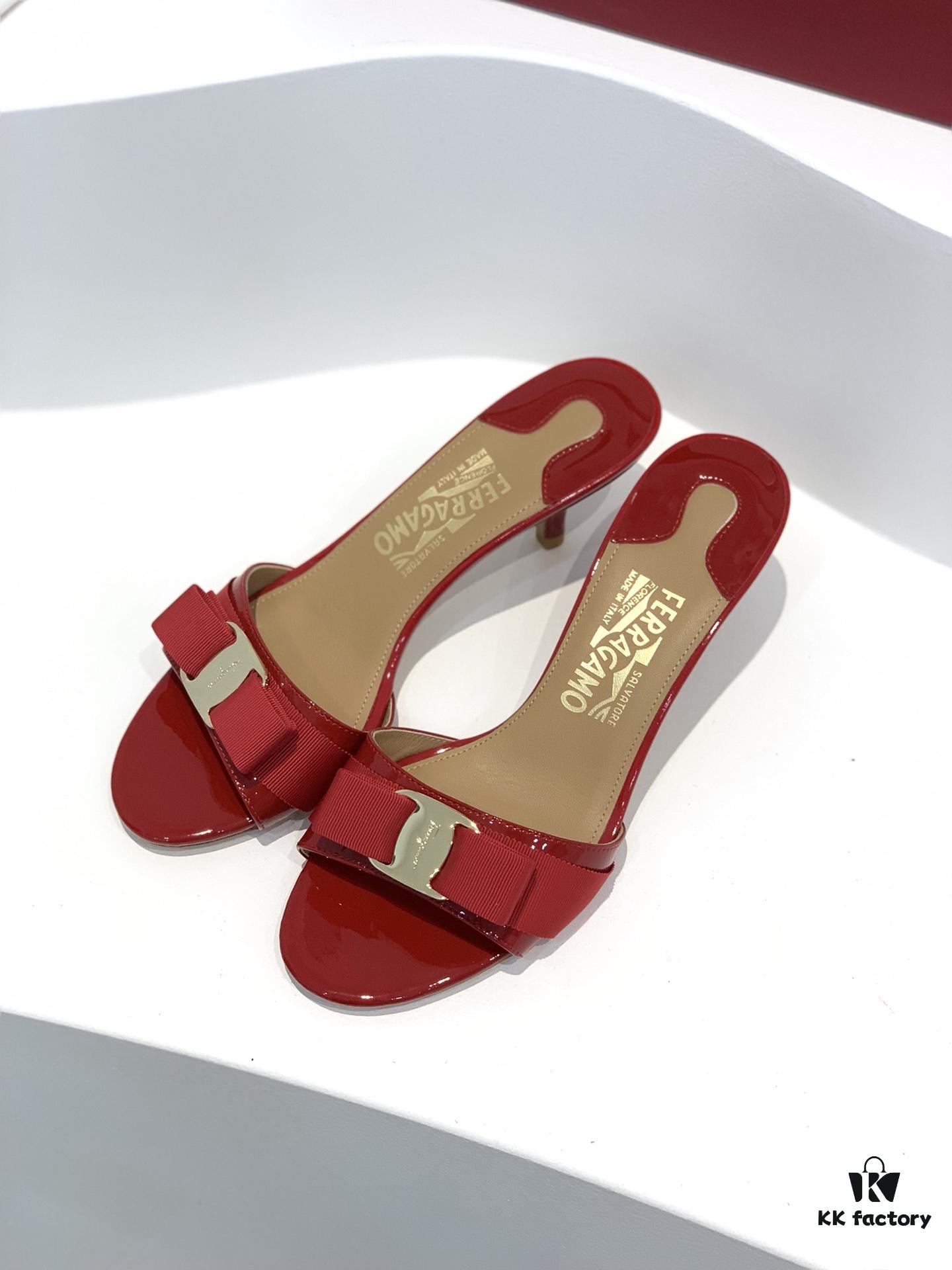 6930ebec6e68136f4d9b3313 Salvatore Ferragamo Classic Thin-Heel Sandals, Elegant High-Heeled Slides, Timeless and Versatile Design, Must-Have for Spring and Summer