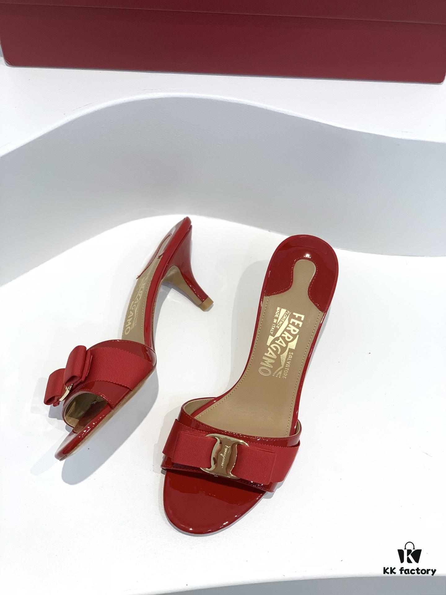 6930ebee6e68136f4d9b3315 Salvatore Ferragamo Classic Thin-Heel Sandals, Elegant High-Heeled Slides, Timeless and Versatile Design, Must-Have for Spring and Summer