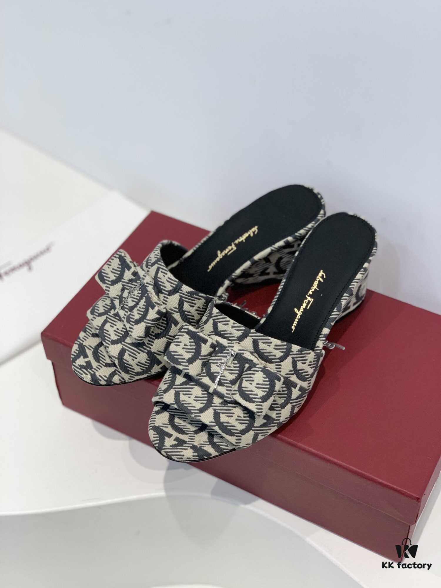6930ebf96e68136f4d9b3324 Salvatore Ferragamo Viva Chunky Heel Open-Toe Sandals with Classic Droplet Heel and Oversized Bow, Spring/Summer New Arrival