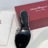 6930ebfe6e68136f4d9b3329 Salvatore Ferragamo Viva Chunky Heel Open-Toe Sandals with Classic Droplet Heel and Oversized Bow, Spring/Summer New Arrival
