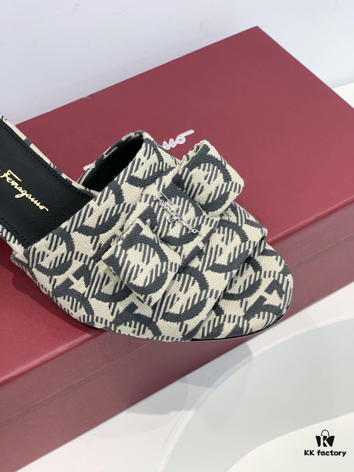 6930ec026e68136f4d9b3333 Salvatore Ferragamo Viva Chunky Heel Open-Toe Sandals with Classic Droplet Heel and Oversized Bow, Spring/Summer New Arrival