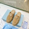 PRADA 2023 Latest Loafer Slipper, Hot Urban Fashion Series, Functional and Tech-Driven Design with Embossed Rubber Triangle Logo, Full Cowhide Upper for Ultimate Comfort