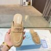 PRADA 2023 Latest Loafer Slipper, Hot Urban Fashion Series, Functional and Tech-Driven Design with Embossed Rubber Triangle Logo, Full Cowhide Upper for Ultimate Comfort