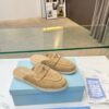 PRADA 2023 Latest Loafer Slipper, Hot Urban Fashion Series, Functional and Tech-Driven Design with Embossed Rubber Triangle Logo, Full Cowhide Upper for Ultimate Comfort
