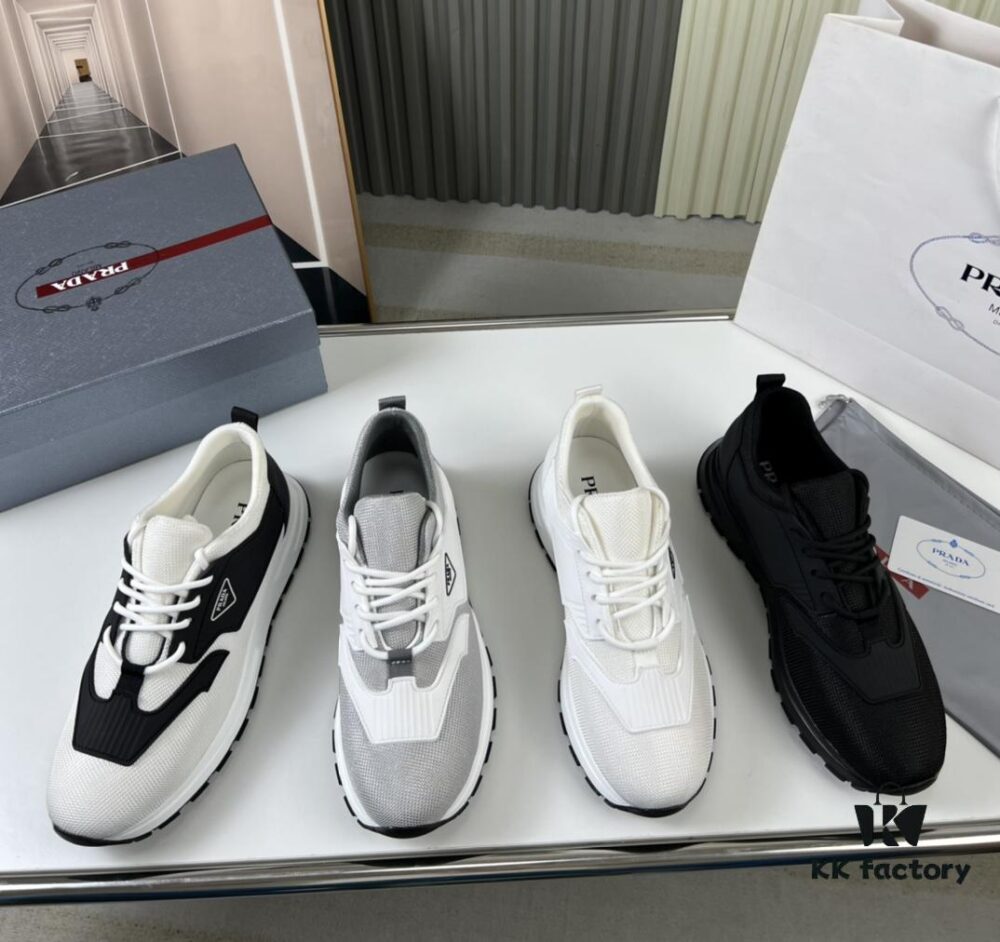 6930ec1a6e68136f4d9b334e PRADA Men's Shoes Cabinet Hot Sale, Synchronized with Official Website, High-Quality Delivery - Genuine Cowhide Flyknit Upper with Cowhide Lining, 1:1 Replica, Original Factory Sole