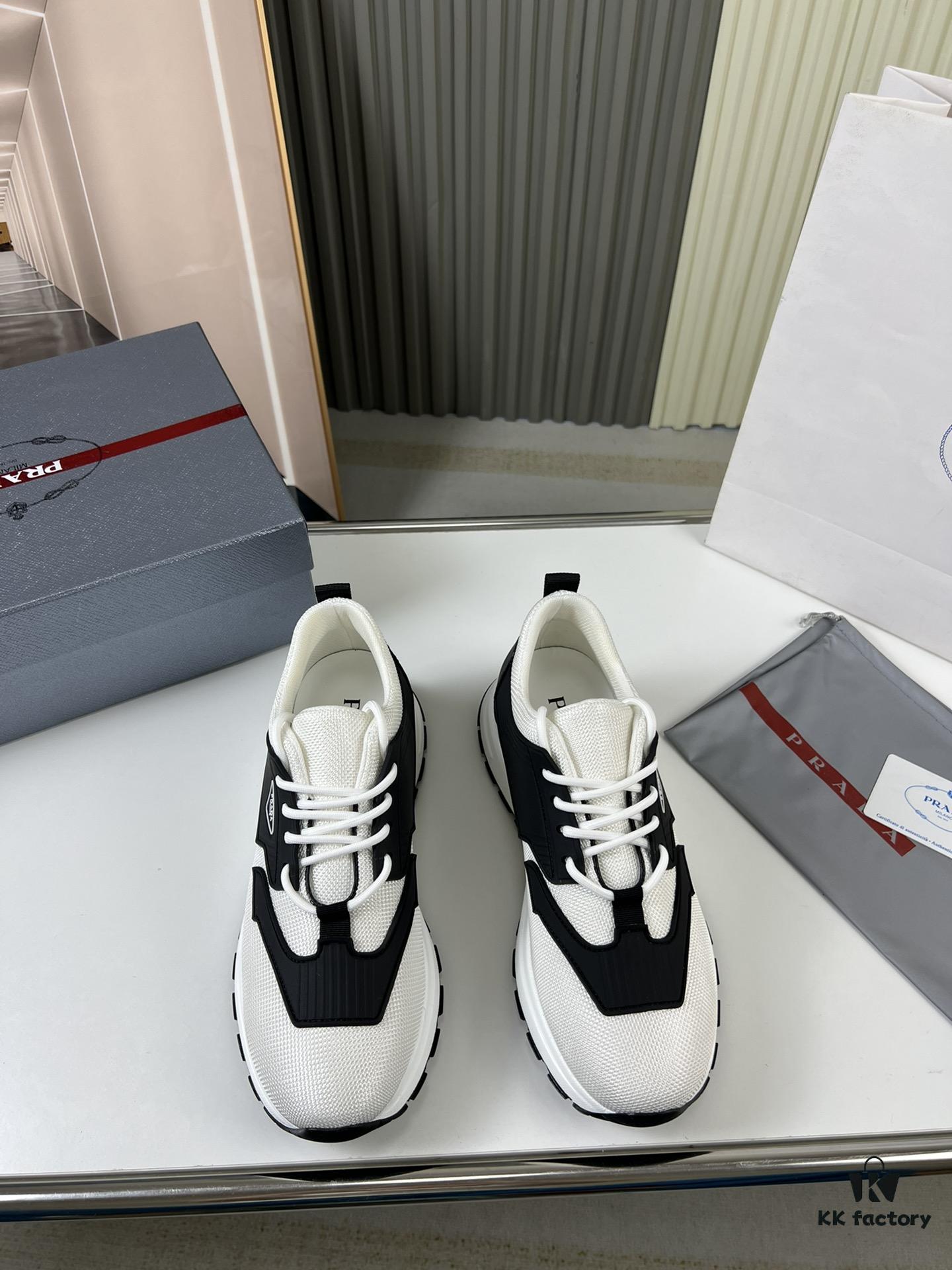 6930ec1c6e68136f4d9b3352 PRADA Men's Shoes Cabinet Hot Sale, Synchronized with Official Website, High-Quality Delivery - Genuine Cowhide Flyknit Upper with Cowhide Lining, 1:1 Replica, Original Factory Sole