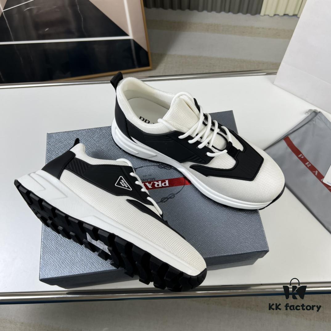6930ec1c6e68136f4d9b3355 PRADA Men's Shoes Cabinet Hot Sale, Synchronized with Official Website, High-Quality Delivery - Genuine Cowhide Flyknit Upper with Cowhide Lining, 1:1 Replica, Original Factory Sole