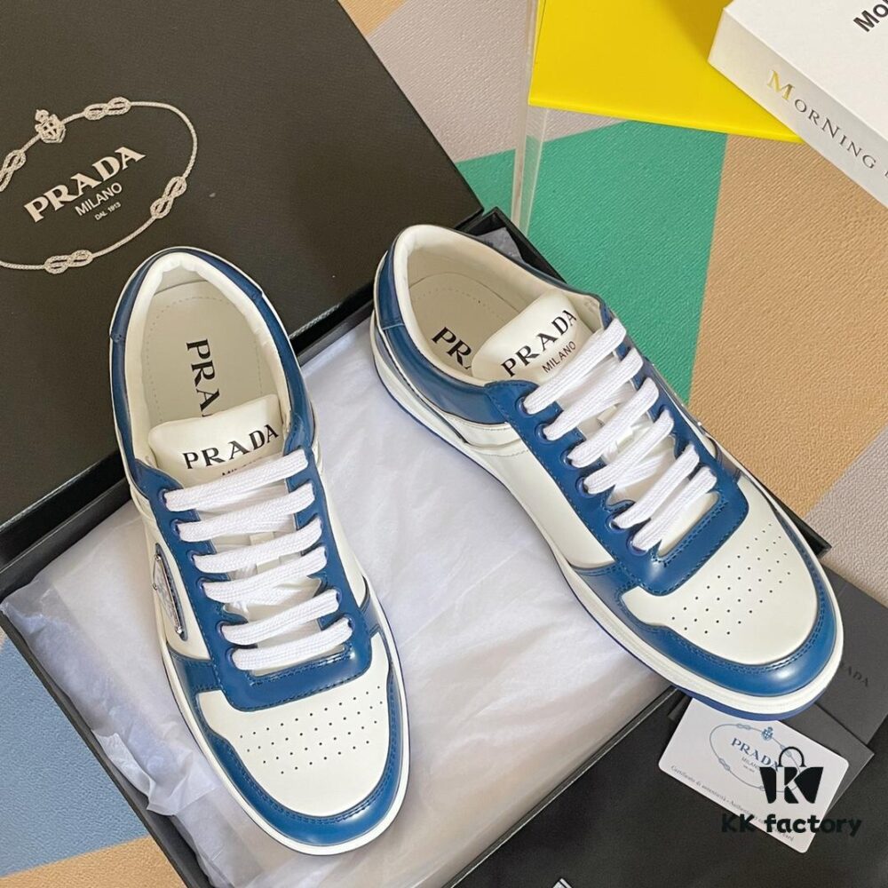 6930ec326e68136f4d9b3372 PRADA Prada 22C New Arrival Tri-Logo Couple White Sneakers Casual Athletic Shoes