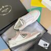 PRADA Prada 22C New Arrival Triangle Logo Couple White Sneakers Casual Sports Shoes