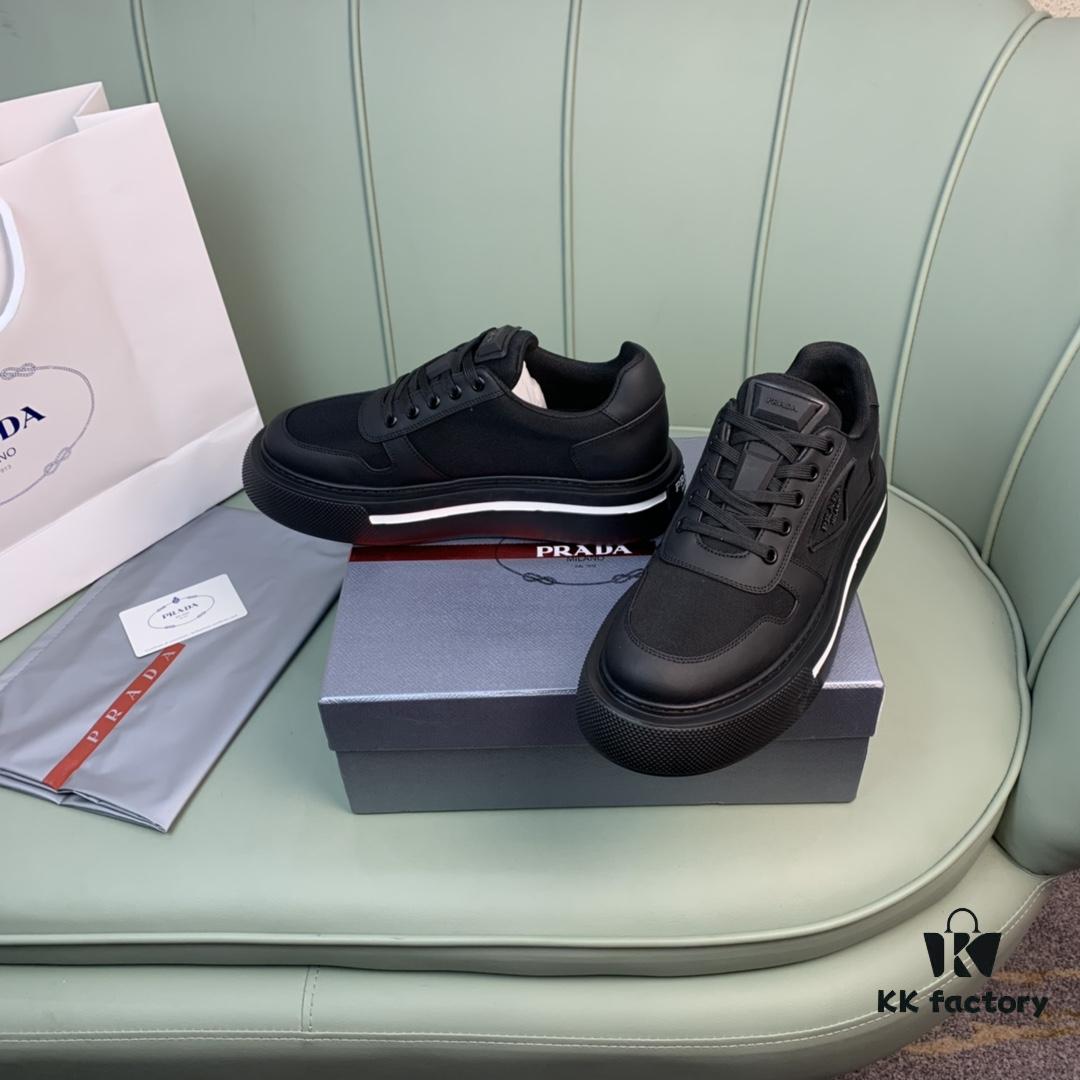 Factory Price [PRADA] Men's Shoes, Bestselling Counter Model, Synchronized with Official Website, High-Quality Delivery ✔️ Genuine Cowhide Combined with Mesh Upper, Full Cowhide Lining, 1:1 Replica, Original Factory Sole, Size 38-45 (Size 45 Custom-made, No Returns or Exchanges)