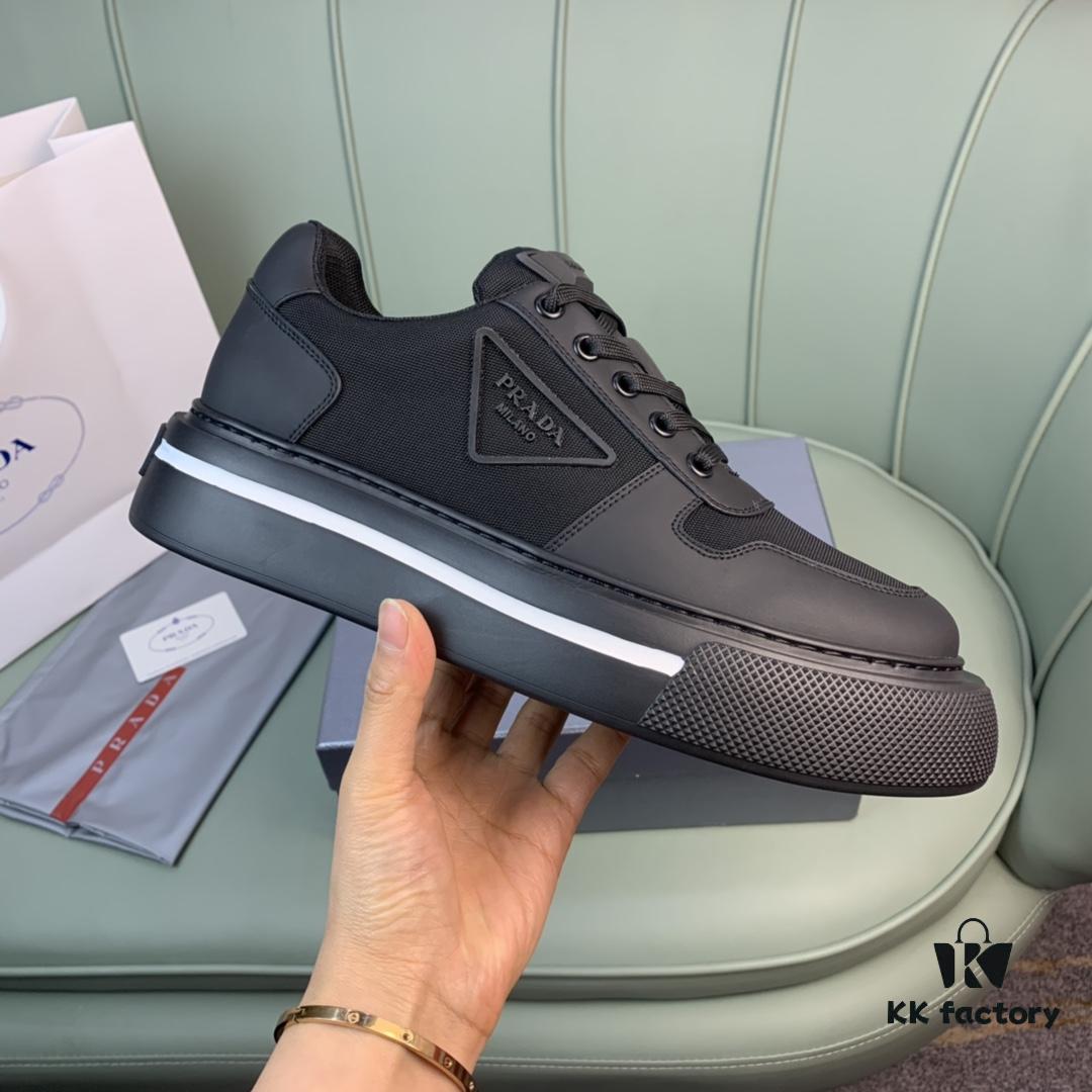 Factory Price [PRADA] Men's Shoes, Bestselling Counter Model, Synchronized with Official Website, High-Quality Delivery ✔️ Genuine Cowhide Combined with Mesh Upper, Full Cowhide Lining, 1:1 Replica, Original Factory Sole, Size 38-45 (Size 45 Custom-made, No Returns or Exchanges)