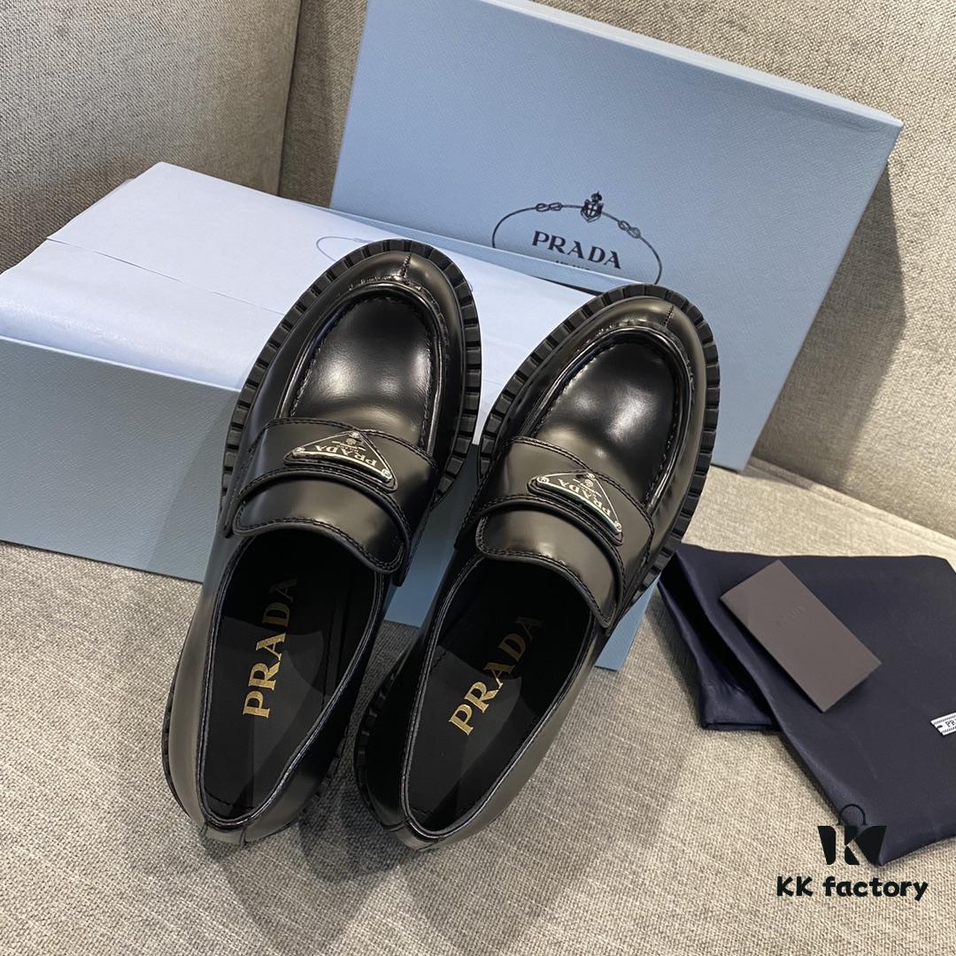 Prada Loafers with Triangle Logo Detail, Restocking Continuously