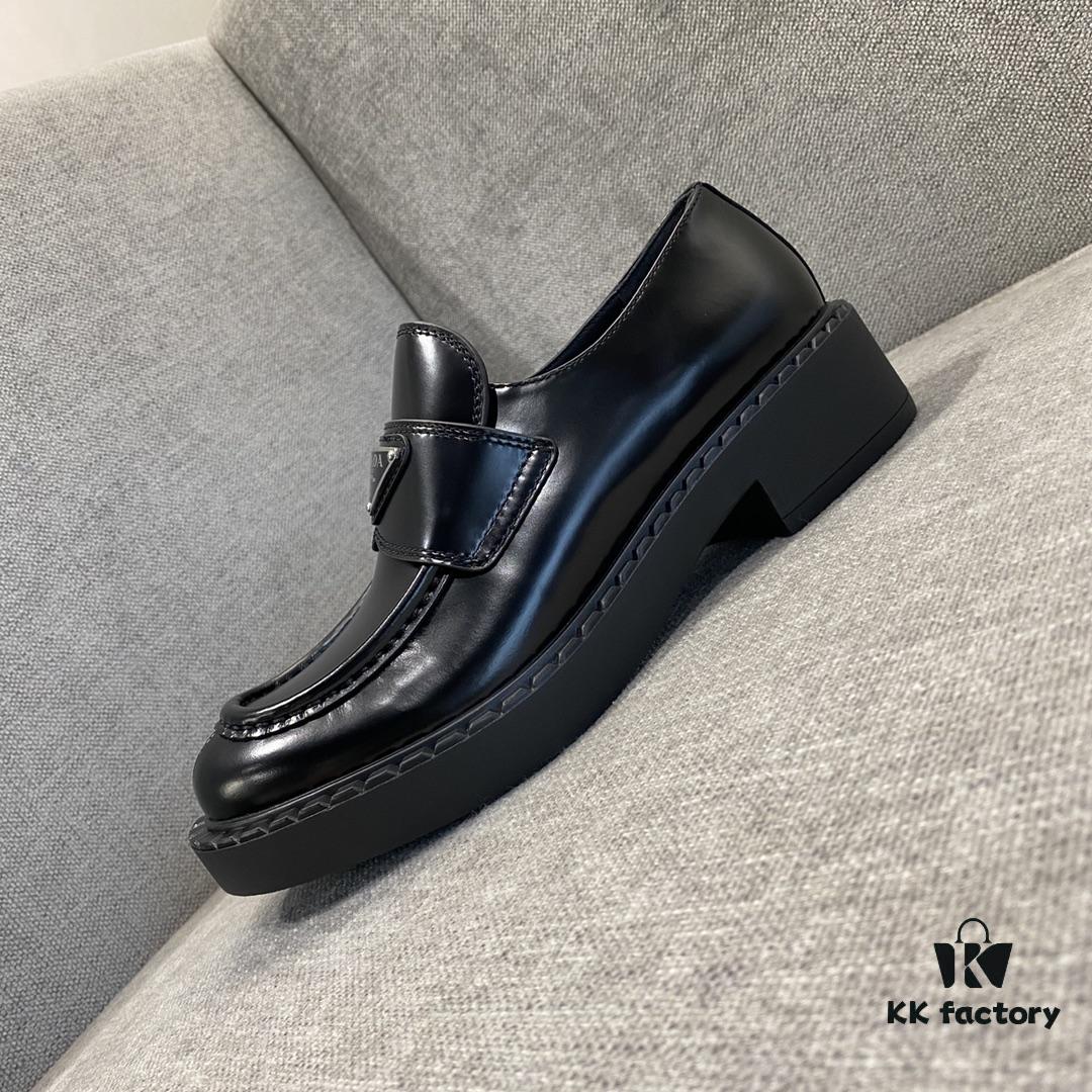 Prada Loafers with Triangle Logo Detail, Restocking Continuously