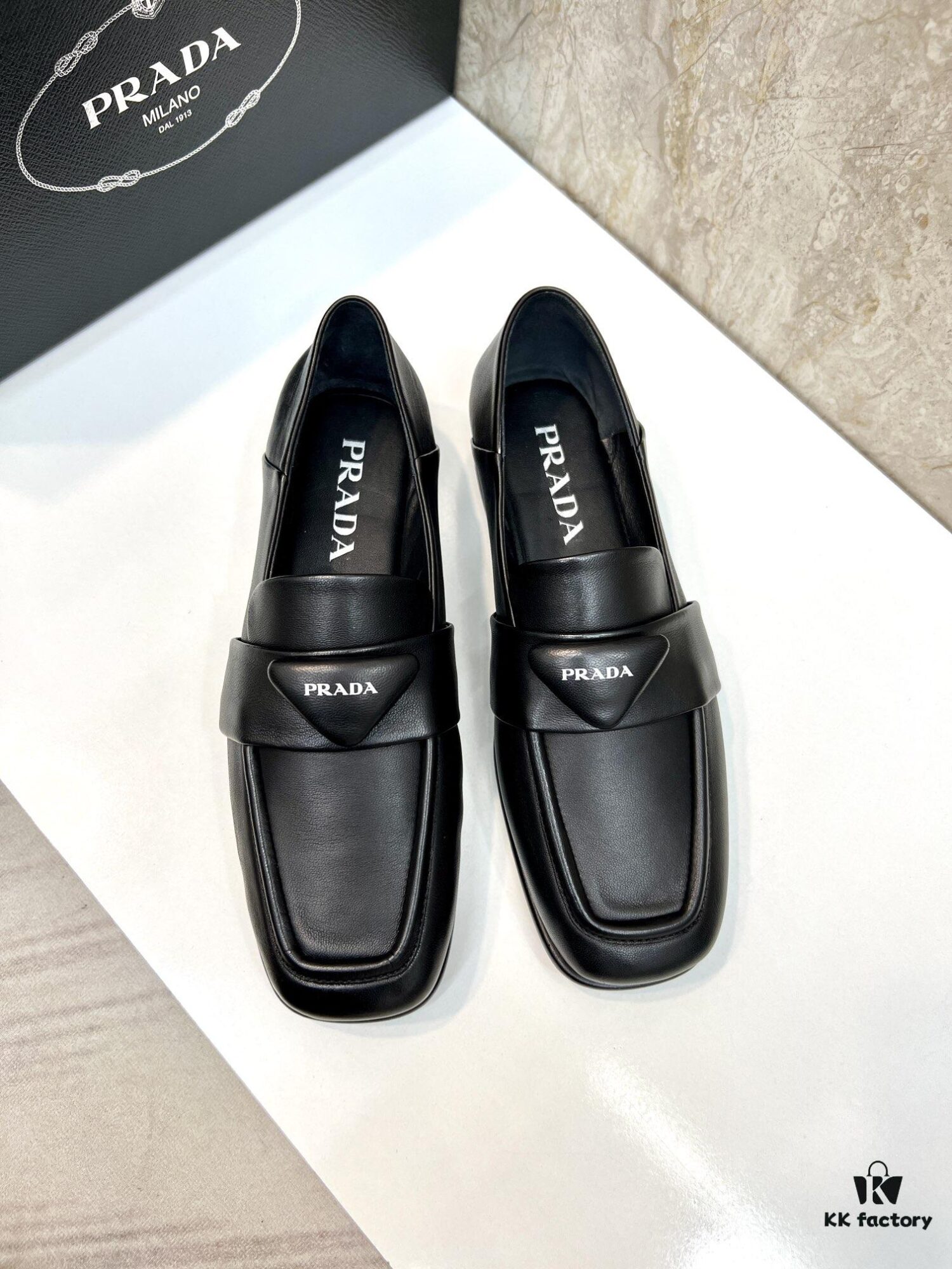 6930ec816e68136f4d9b33ec PRADA Men's Genuine Original Loafers - Luxury Slip-On Shoes in Soft Lambskin