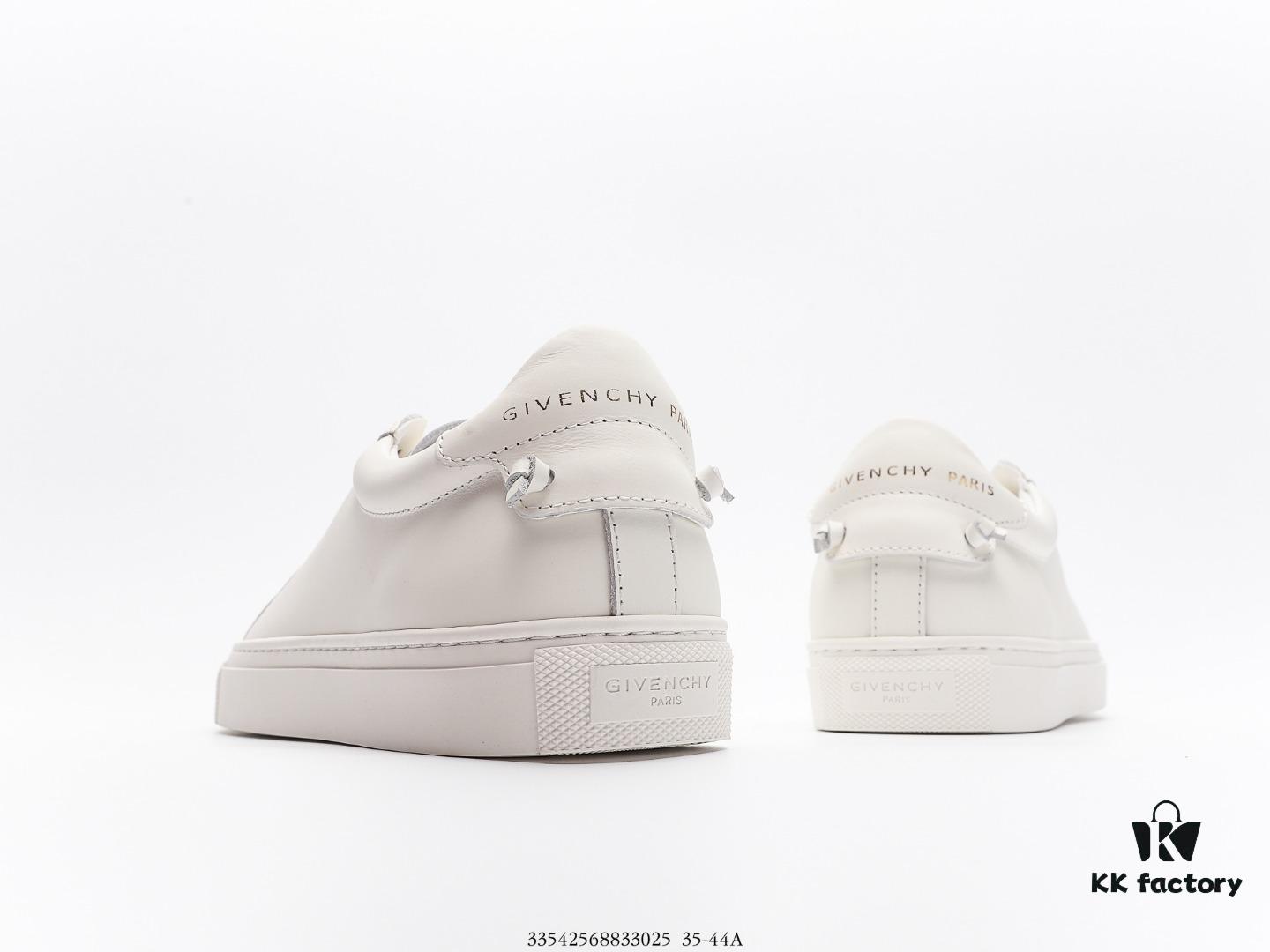 6930ecb56e68136f4d9b3435 Givenchy Urban Street Leather Sneakers Fashion Versatile Casual Leather Lace-up White Sneakers