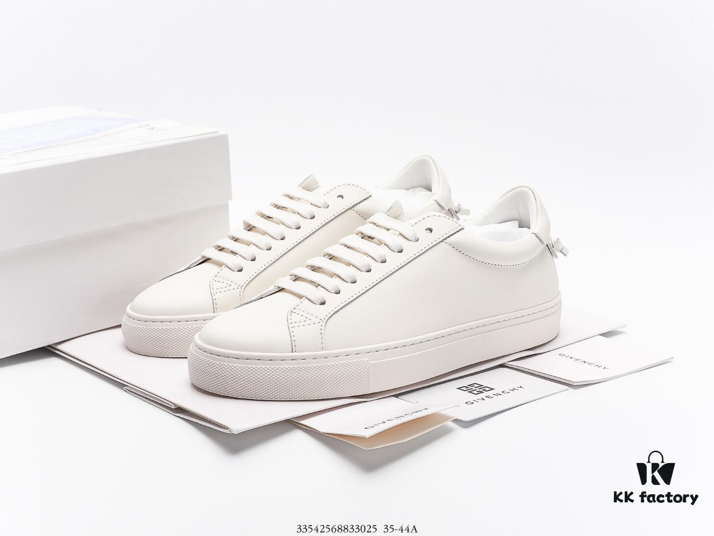 6930ecb66e68136f4d9b3439 Givenchy Urban Street Leather Sneakers Fashion Versatile Casual Leather Lace-up White Sneakers