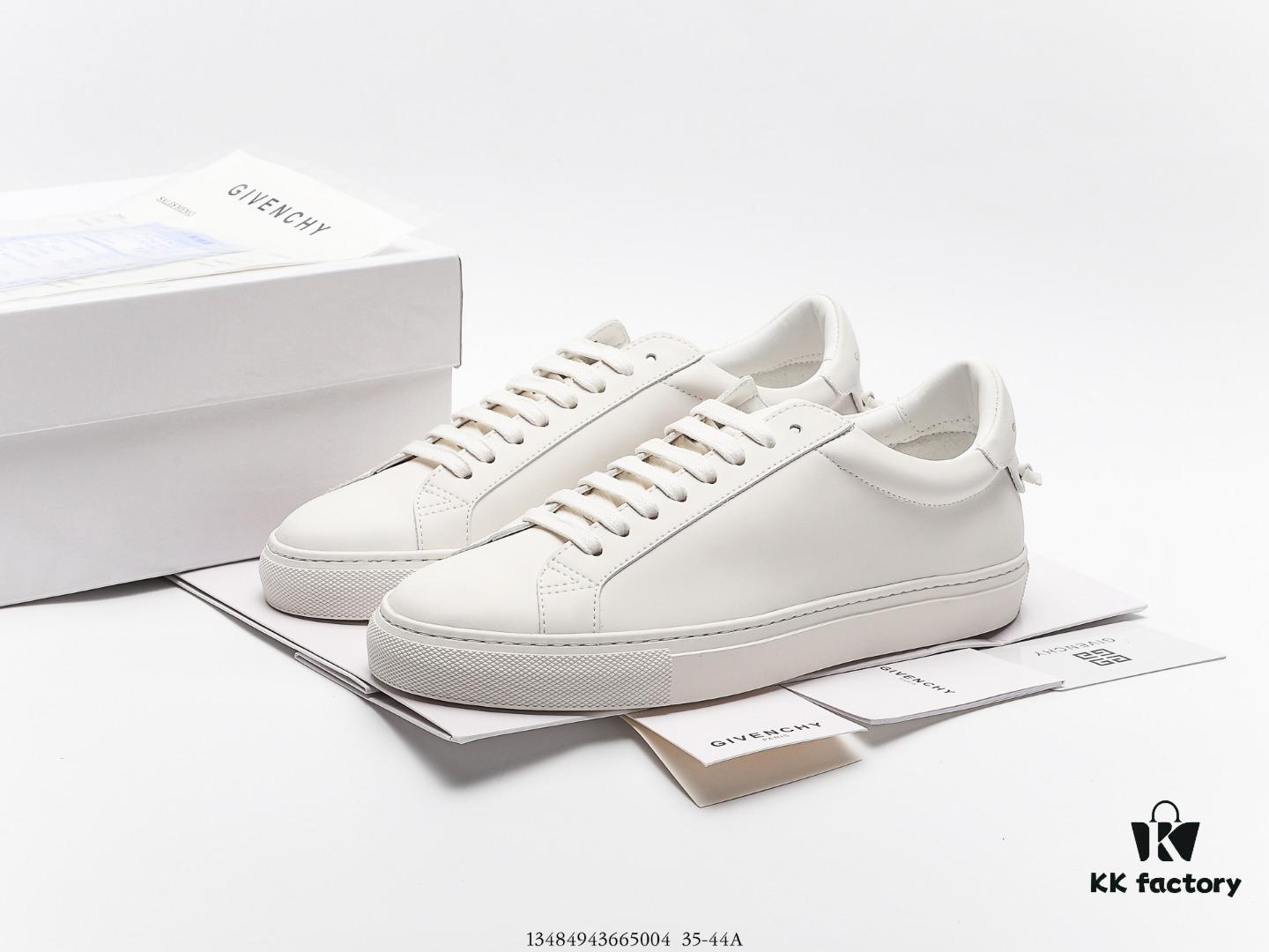 6930ecbd6e68136f4d9b3447 Givenchy Urban Street Leather Sneakers Fashion Versatile Casual Leather Lace-up White Sneakers