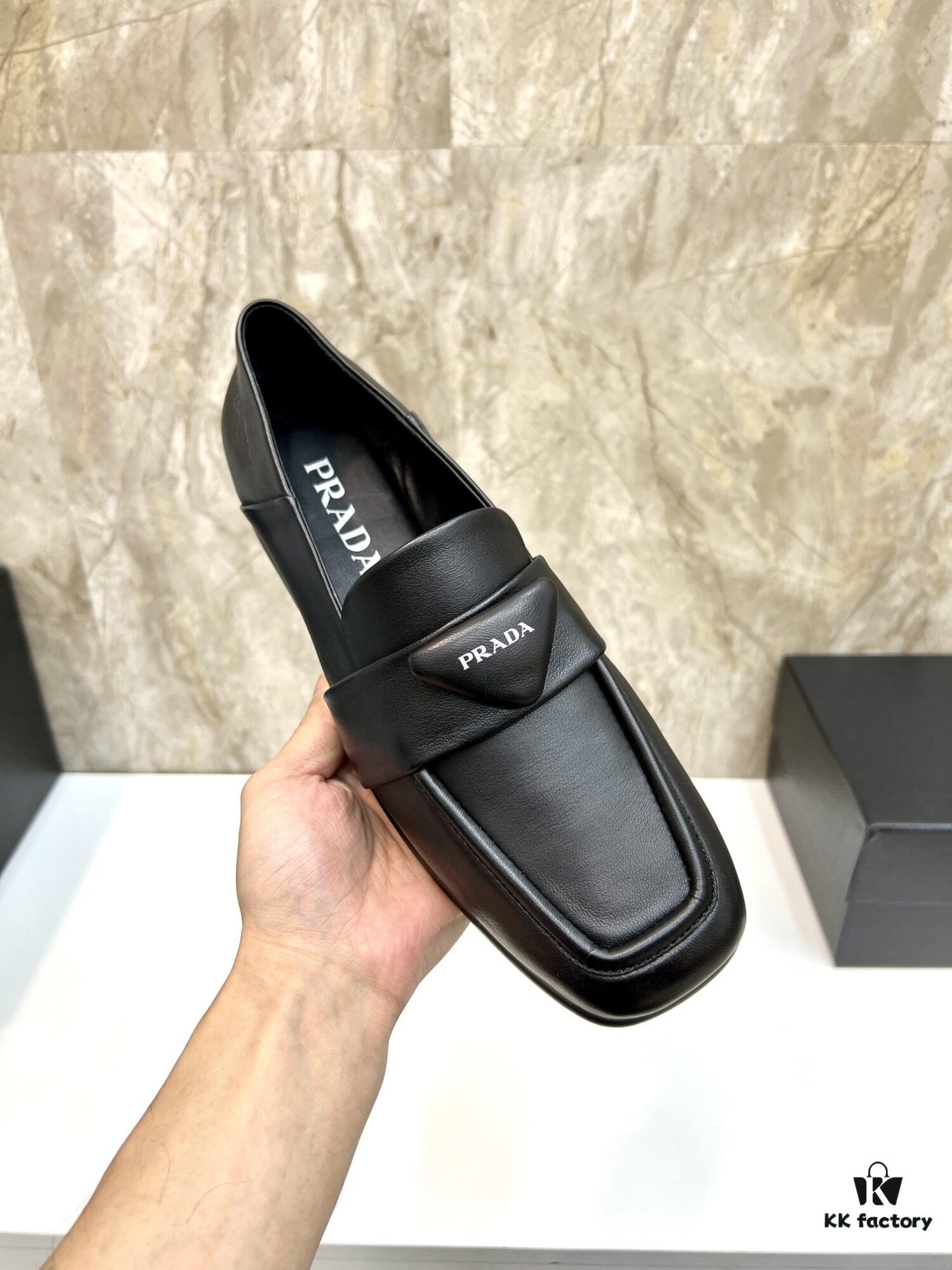 6930eccc6e68136f4d9b345c PRADA Men's Genuine Original Loafers - Luxury Slip-On Shoes in Soft Lambskin