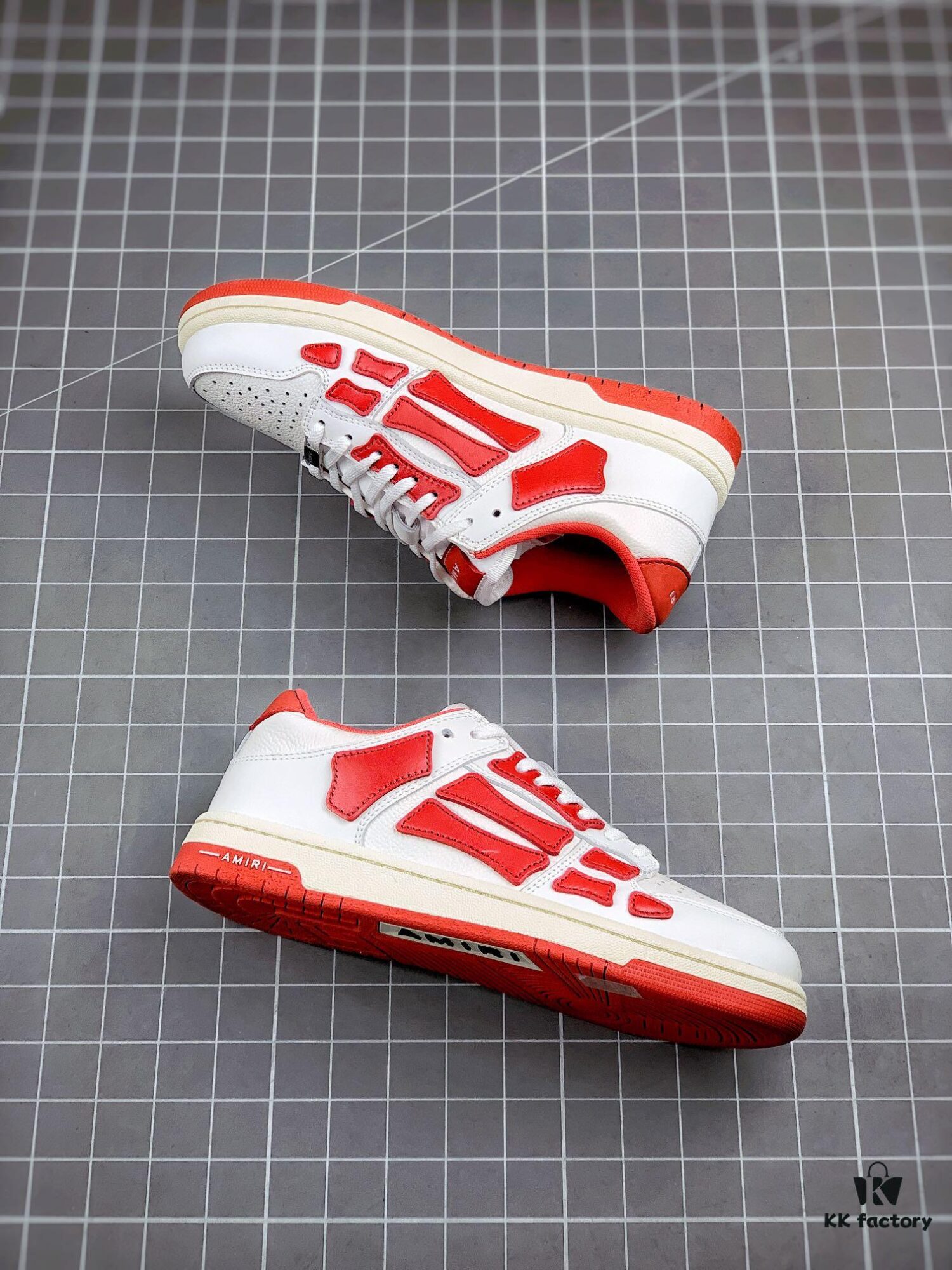 6930ecfb6e68136f4d9b349a AMIRI Skeleton High Low-Top Sneakers