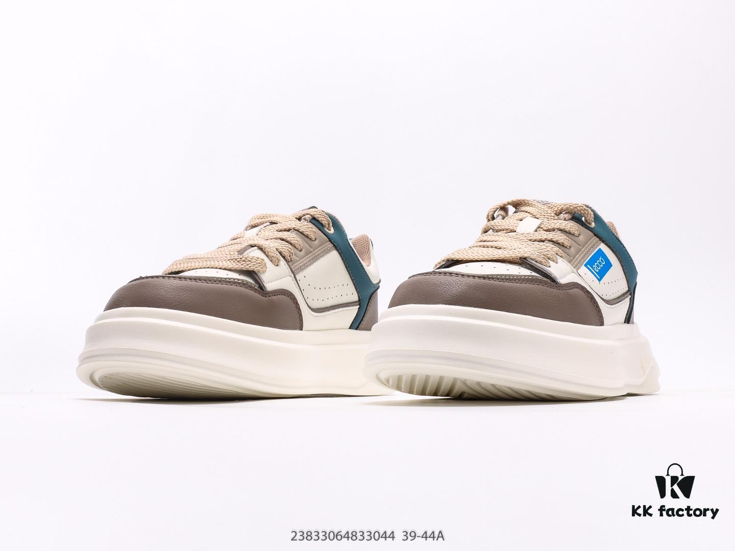6930ed326e68136f4d9b34e5 ECCO Casual Men's Shoes for Autumn, Height-Increasing Round-Toe White Sneakers, Urban Lightweight Series with Combined Full Grain and Split Cowhide Upper, Fashionable and Stylish Design, Simple Thick Lace Closure for Adjustable Fit, PU Thickened Sole with Arch and Heel Support for Comfort and Stability, Versatile and Minimalist Look