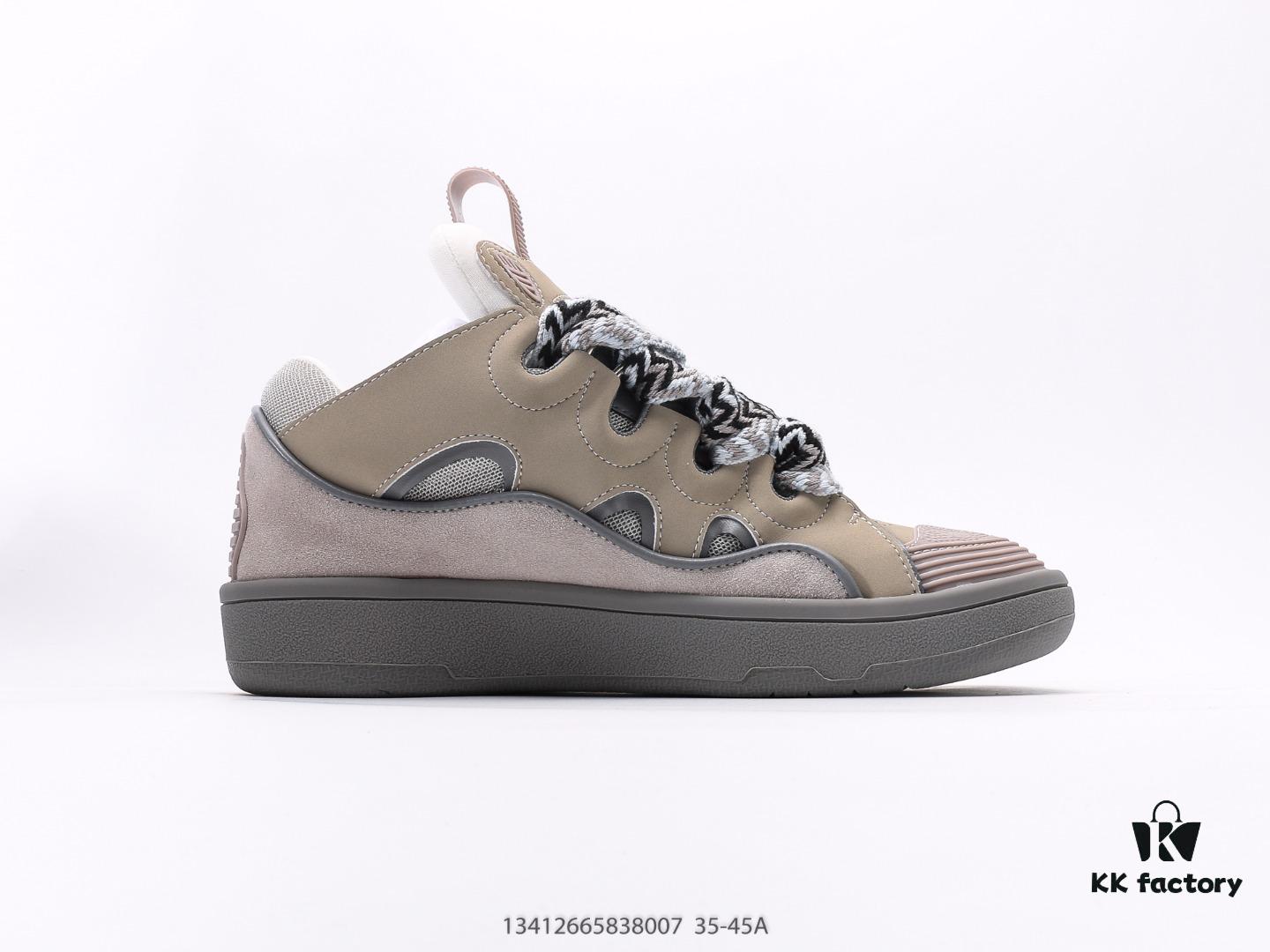 Lanvin Curb Leather Sneakers, Loafer-Style Leather Fashion Casual Shoes