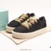6930ee0d6e68136f4d9b364c Lanvin Cotton Canvas Curbies Low-Top Sneakers, Street Attendant Collection, Retro Style Casual Sports Shoes with Wide Laces