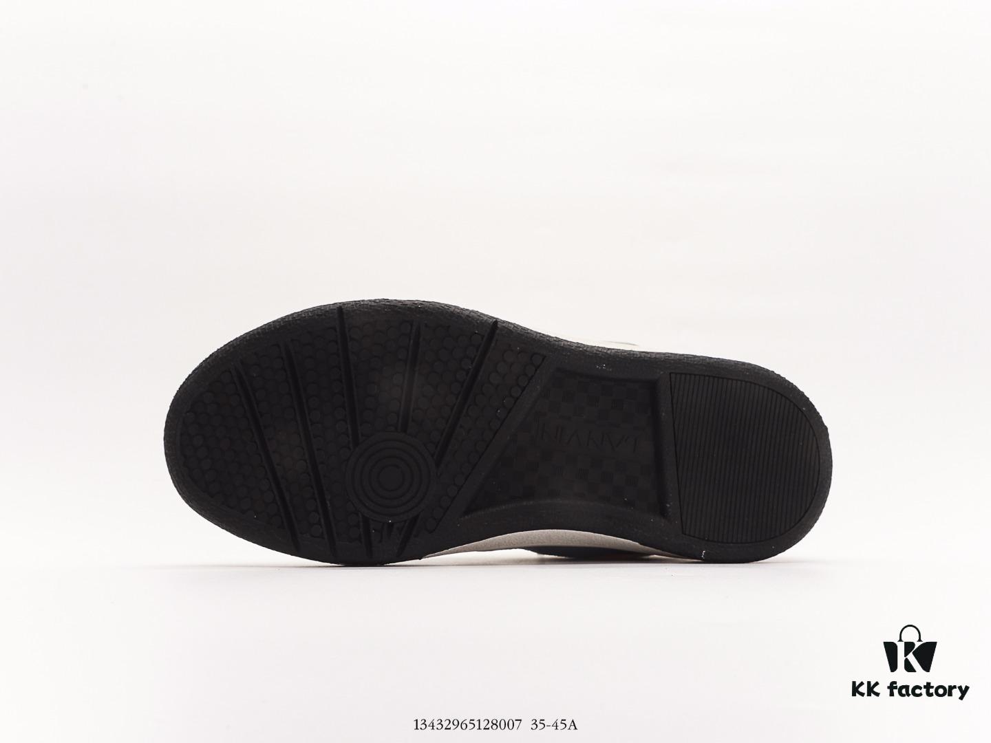 6930ee166e68136f4d9b365e Lanvin Leather Curb Sneakers Bread Shoes Inspired by 90s Athletic Footwear, Made from Calfskin, Suede, and Mesh Fabric, Original Mold Hardware Buckle, Authentic Dual-Color TPU Outsole