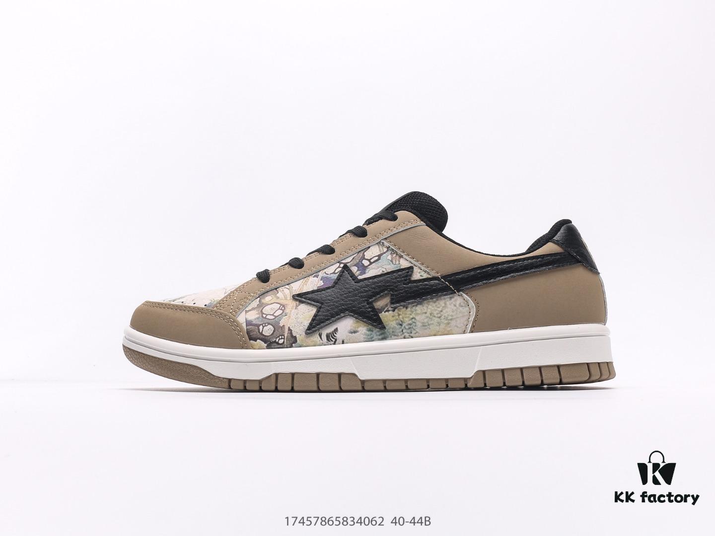 6930ee516e68136f4d9b36c4 A BATHING APE Monkey Head Lace-Up Round-Toe Casual Fashion Sneakers