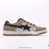 6930ee516e68136f4d9b36c6 A BATHING APE Monkey Head Lace-Up Round-Toe Casual Fashion Sneakers