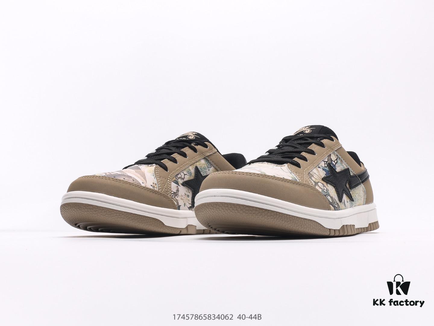 6930ee526e68136f4d9b36ca A BATHING APE Monkey Head Lace-Up Round-Toe Casual Fashion Sneakers