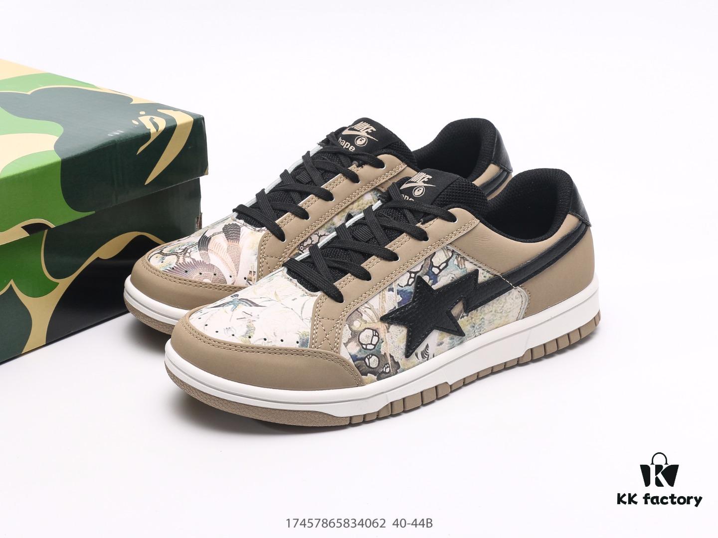 6930ee556e68136f4d9b36ce A BATHING APE Monkey Head Lace-Up Round-Toe Casual Fashion Sneakers