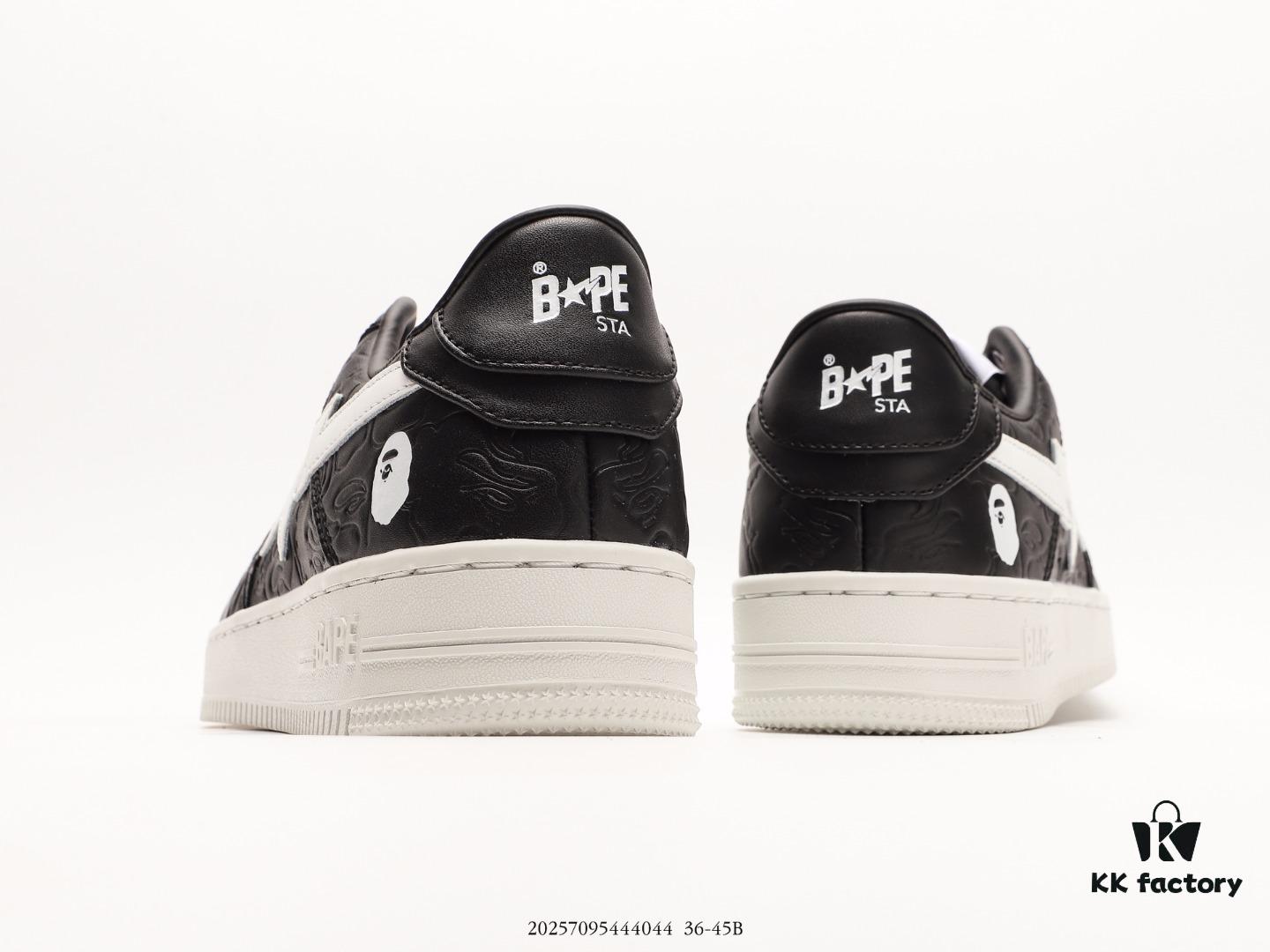 6930ee866e68136f4d9b3719 Ape Head Bape Sta Tokyo Embossed Black and White, Trendsetting Nigo Brand, Classic Ape Head Skate Unisex Casual Sports Sneakers, Classic Ape Head Design, Authentic Silhouette, Seaglass Insole, Full-Length Air Cushion Inside, Premium Complete Packaging Including Custom Ape Logo Dust Bag, Ape Logo Card, Shock-Resistant Drawer Shoe Box