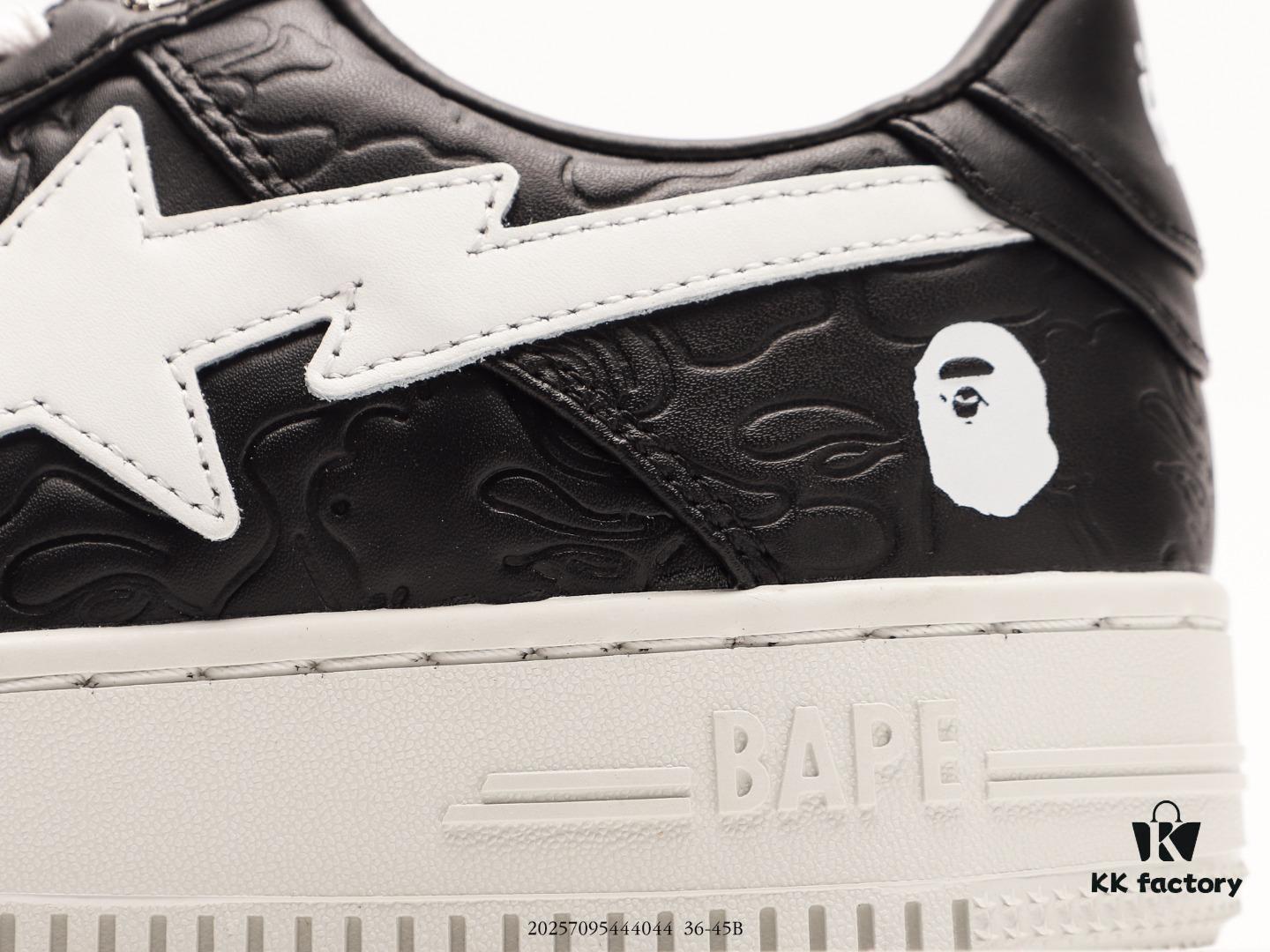 6930ee866e68136f4d9b371b Ape Head Bape Sta Tokyo Embossed Black and White, Trendsetting Nigo Brand, Classic Ape Head Skate Unisex Casual Sports Sneakers, Classic Ape Head Design, Authentic Silhouette, Seaglass Insole, Full-Length Air Cushion Inside, Premium Complete Packaging Including Custom Ape Logo Dust Bag, Ape Logo Card, Shock-Resistant Drawer Shoe Box