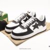 6930ee936e68136f4d9b372f Ape Head Bape Sta Low Popular Classic Retro Style, Full Shoe Made of High-Quality White Cowhide Including Linings and Tongue, Premium Texture with Excellent Durability and Stain Resistance