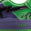 APESTA Low Marvel x BapeSTA Collaboration Fashion Sneakers with Classic Ape Head Design, Full Original Version, Sea Glass Insole, Full-Length Air Cushion, Exclusive Transparent Shoe Box and Matching Shopping Bag