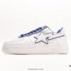 6930eef16e68136f4d9b37c4 Bape x Nike Air Force 1'07 Low A BATHING APE Monkey Head, Low-Top Casual Skate Shoes, Color-Blocked Lace-Up Sneakers
