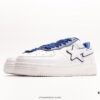 6930eef36e68136f4d9b37ca Bape x Nike Air Force 1'07 Low A BATHING APE Monkey Head, Low-Top Casual Skate Shoes, Color-Blocked Lace-Up Sneakers