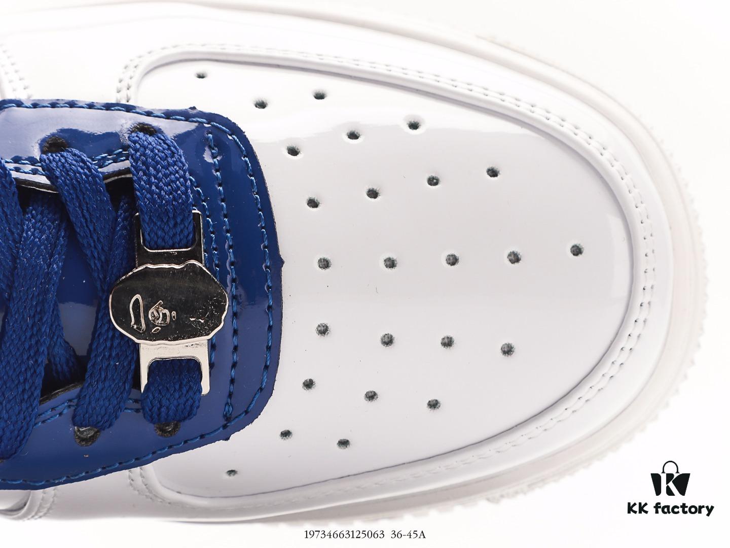 6930eef76e68136f4d9b37cd Bape x Nike Air Force 1'07 Low A BATHING APE Monkey Head, Low-Top Casual Skate Shoes, Color-Blocked Lace-Up Sneakers