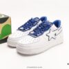 6930eef86e68136f4d9b37ce Bape x Nike Air Force 1'07 Low A BATHING APE Monkey Head, Low-Top Casual Skate Shoes, Color-Blocked Lace-Up Sneakers