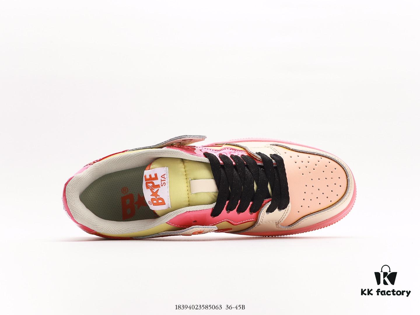 6930eef86e68136f4d9b37d0 Ape Head Bape Sta Low Men's Classic Patent Leather Ape Logo Low-Top Sneakers, Celebrity Style Casual Sports Shoes