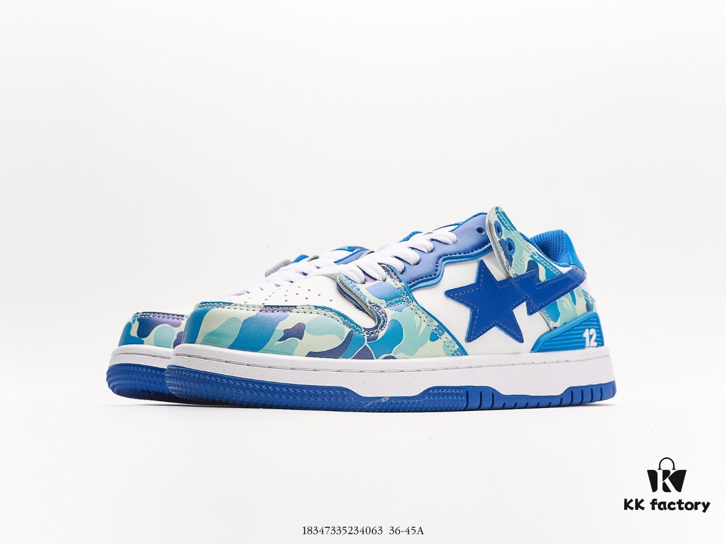 6930ef1b6e68136f4d9b37ff BAPE x Air Force 1 Sta Low Men's Low-Top Casual Sports Sneakers, Classic Ape Head Design, Full-Length Air Cushion, Sea Glass Insole, Star Logo Identification