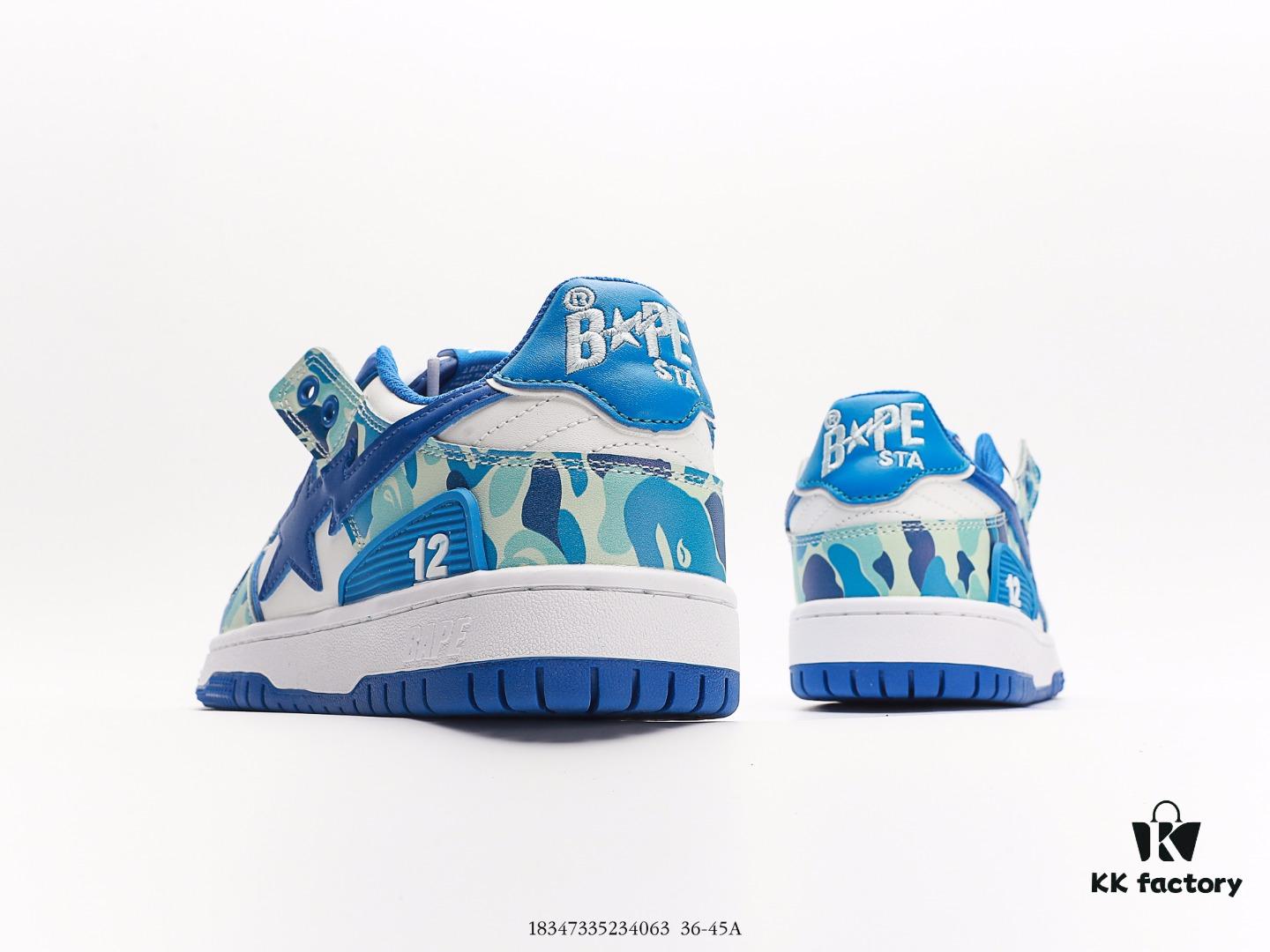 6930ef1c6e68136f4d9b3800 BAPE x Air Force 1 Sta Low Men's Low-Top Casual Sports Sneakers, Classic Ape Head Design, Full-Length Air Cushion, Sea Glass Insole, Star Logo Identification