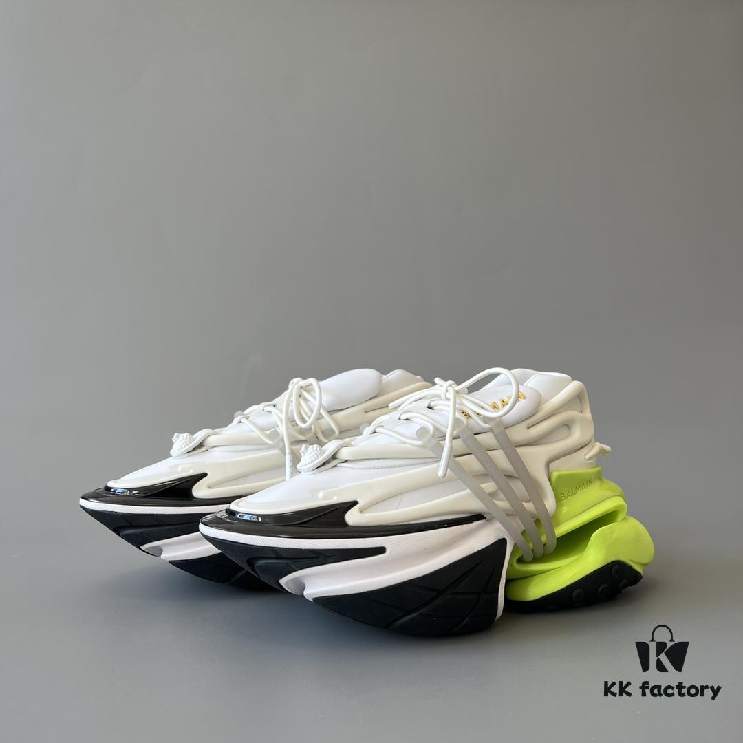 6930ef6d6e68136f4d9b3871 Balmain Yacht Shoes in White Fluorescent