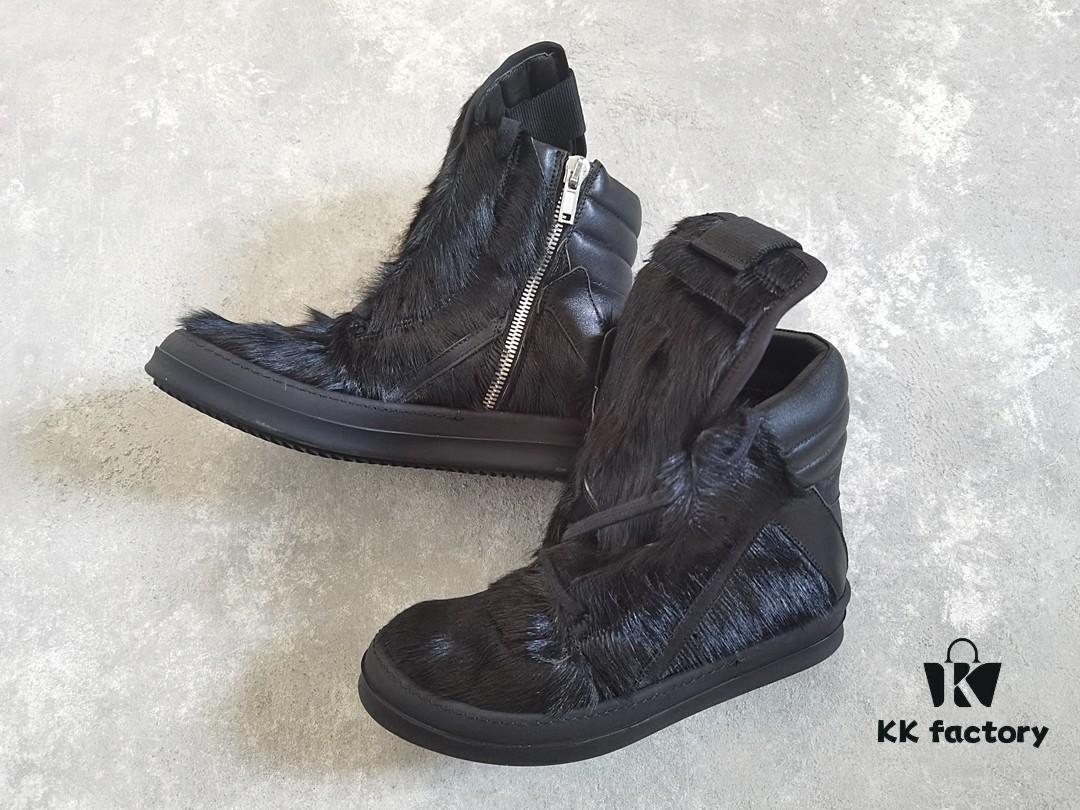 6930ef746e68136f4d9b387c Rick Owens Black Horsehair Inverted Triangle Design